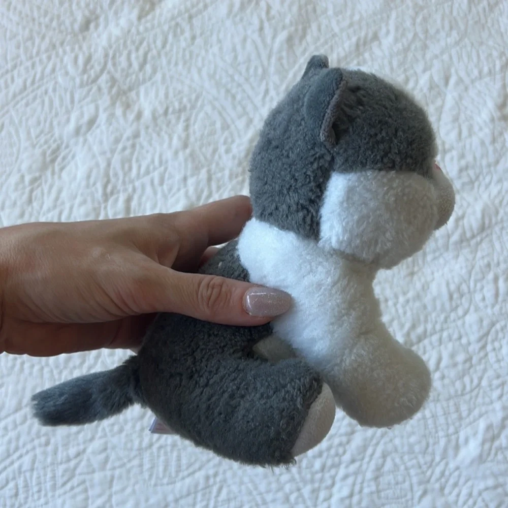 GIFTED Lot Ty Beanies Babies YANG Plush 6" Kitty Cat Kitten Stuffed Animal Gray - Picture 5 of 14
